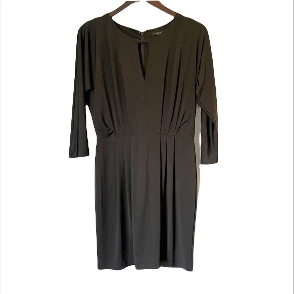 BOBI BLACK Luxe Liquid Jersey Gathered Mini Dress Black Medium